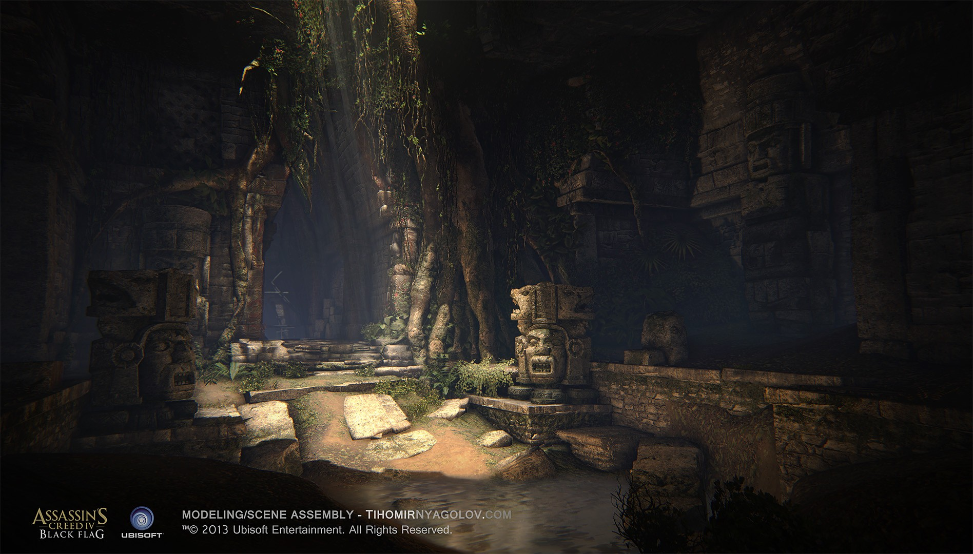 Mayan chamber environment with original artist credits