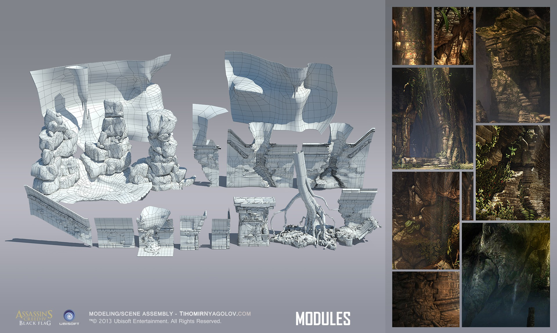 Mayan modular environment breakdown with original artist credits