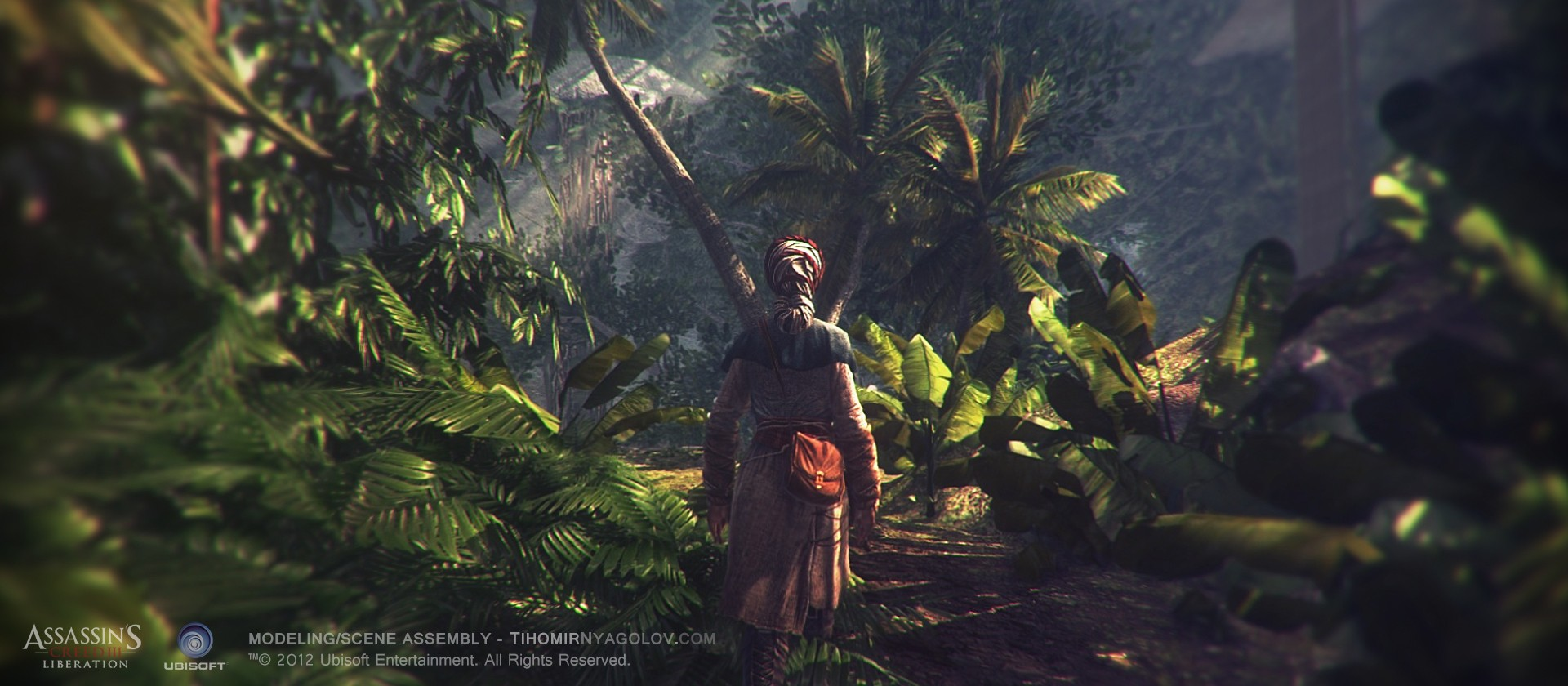 Mayan jungle scene with original artist credits