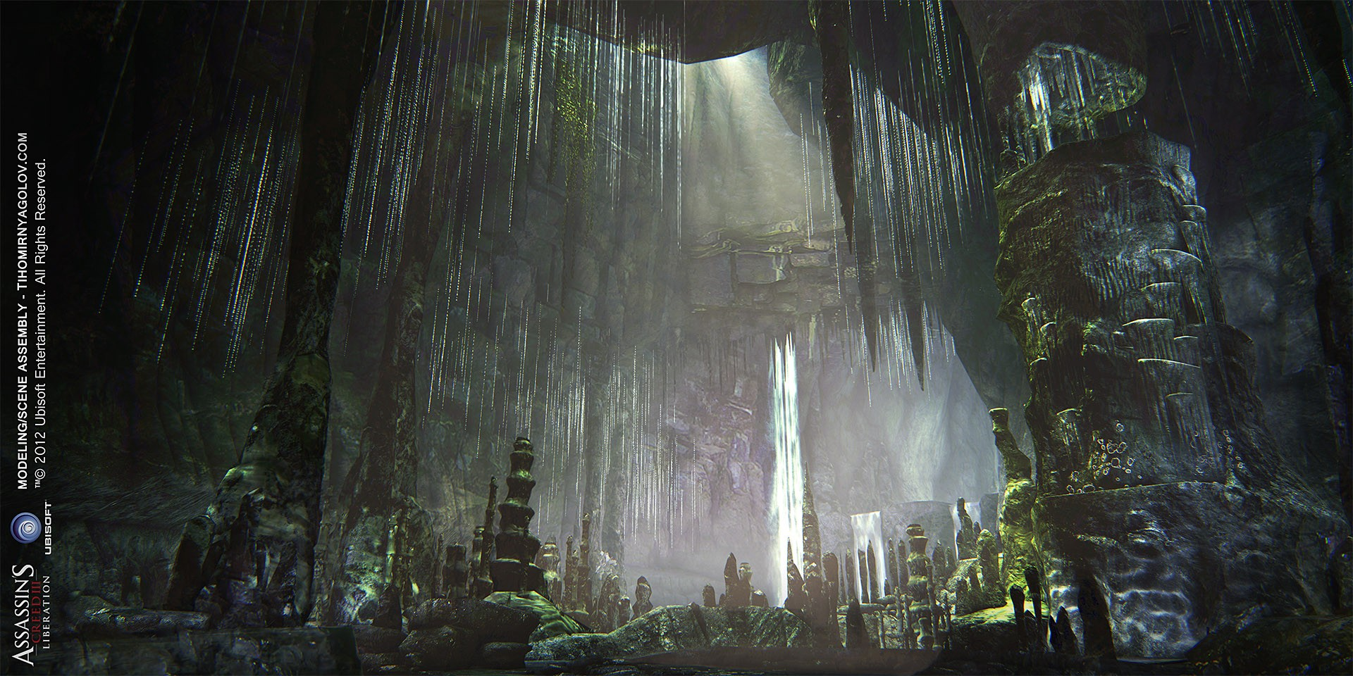 Mayan cavern entrance with original artist credits